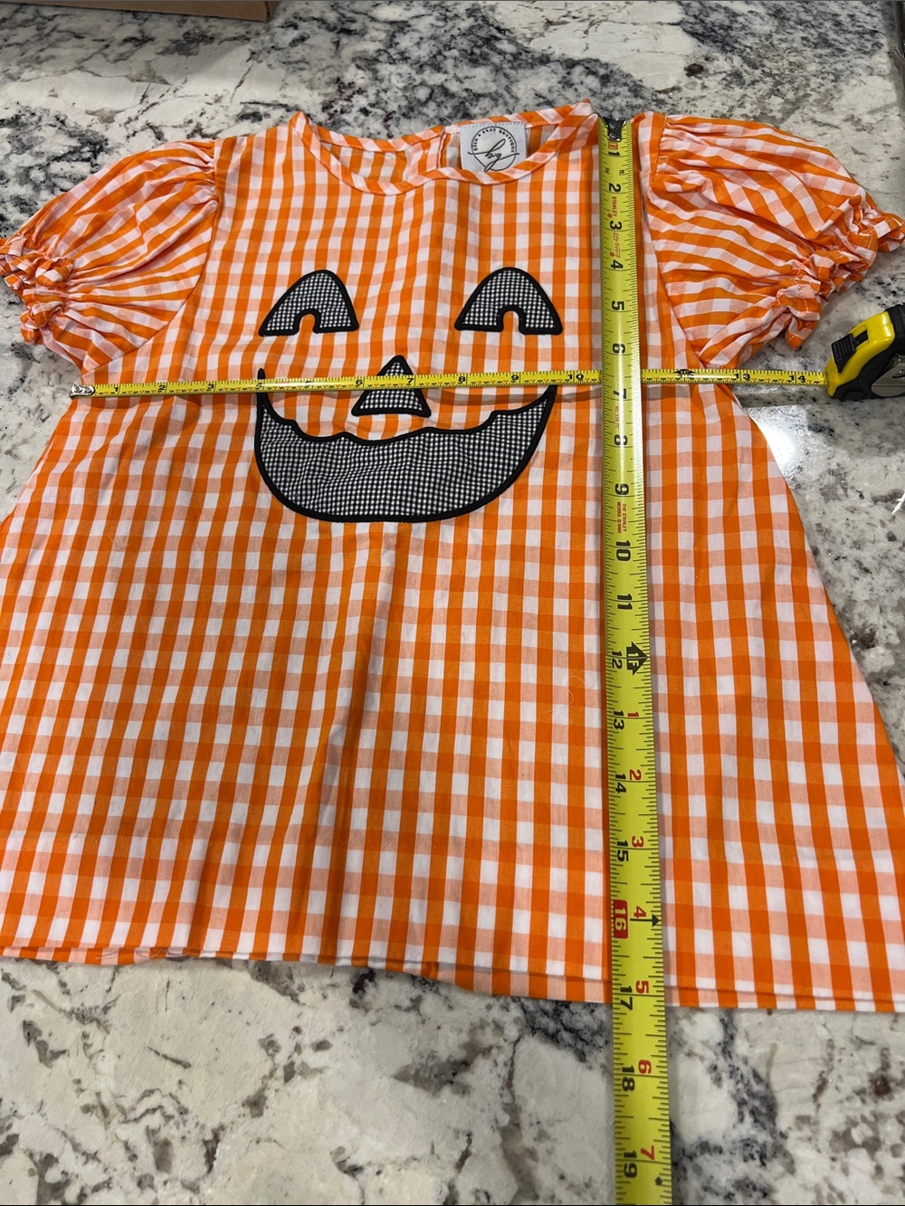 Beck and Gray Halloween gingham top 6